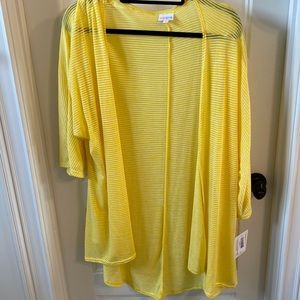 LuLaRoe yellow Lindsay size L - NWT